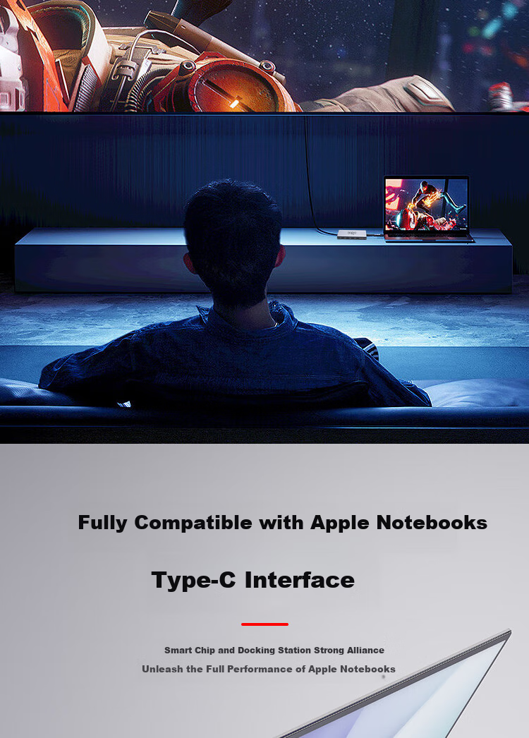 Многофункциональный USB-C хаб aigo T11, 11 портов: HDMI, VGA, USB 3.0, Gigabit Ethernet, SD/TF кард-ридер, PD 100W