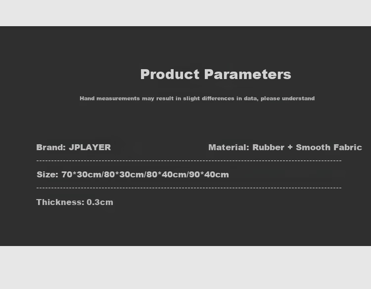 Игровой коврик для мыши JPLAYER, большой, для офиса, ноутбука, клавиатуры, водостойкий, износостойкий, черный с запирающим краем, 70x30 см