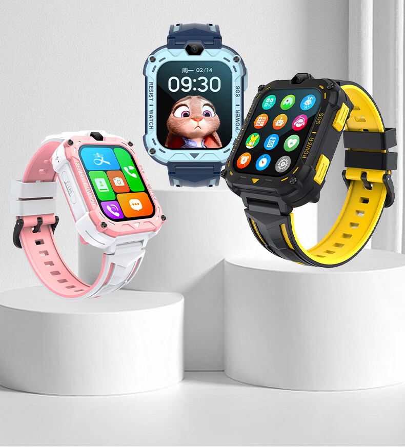 Детские умные часы Xiaobawang A69 для детей 6-12 лет, с GPS, SIM-картой, видеозвонками, розовые