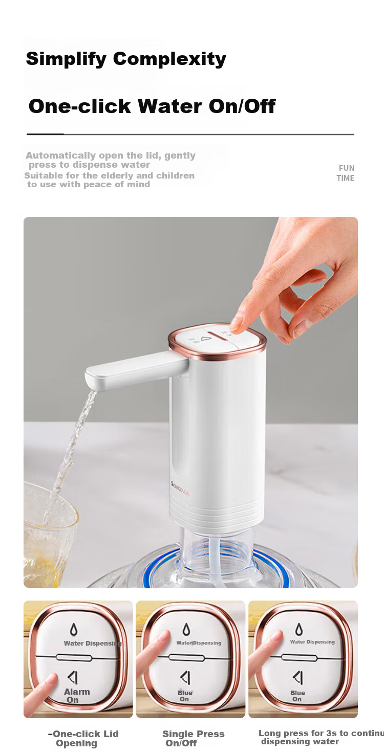 MAXCOOK MCJD2799 Автоматический электрический насос для бутилированной воды, складной, USB зарядка