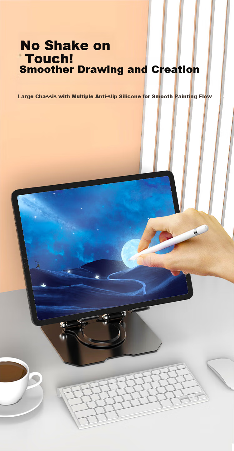 Держатель для телефона BZBC, настольная подставка для планшета iPad, многофункциональная складная ленивая подставка с вращением на 360° для игр, онлайн-уроков, рисования, универсальное крепление для телефона из металла