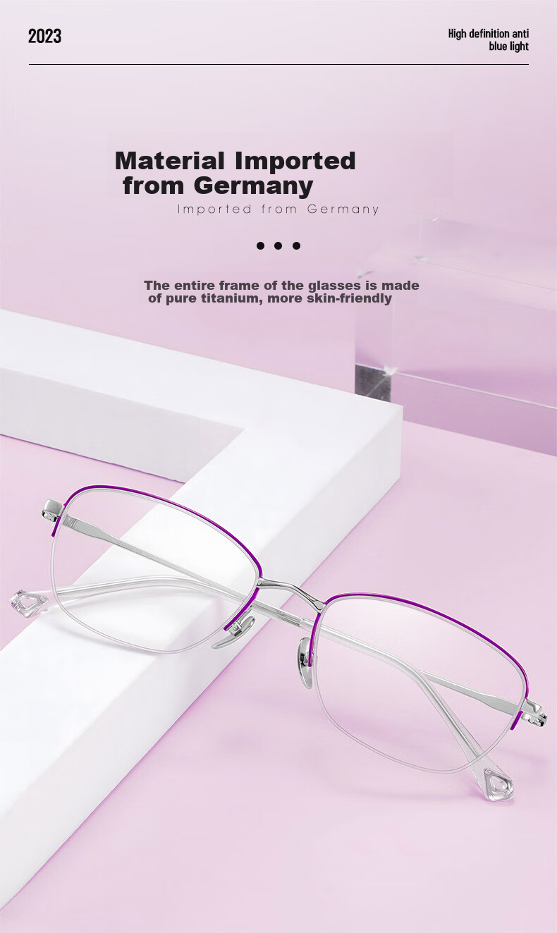 ARNO FOCUS ON YOUR EYES Очки для чтения A103Y, импортные, женские, титановые, с защитой от синего света, 200 градусов