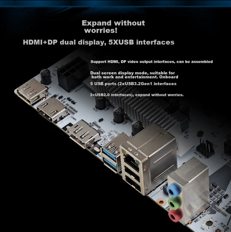Материнская плата ONDA H610E-W (Intel H610/LGA 1700), поддержка G6900/12100/13100, для развлечений и офиса