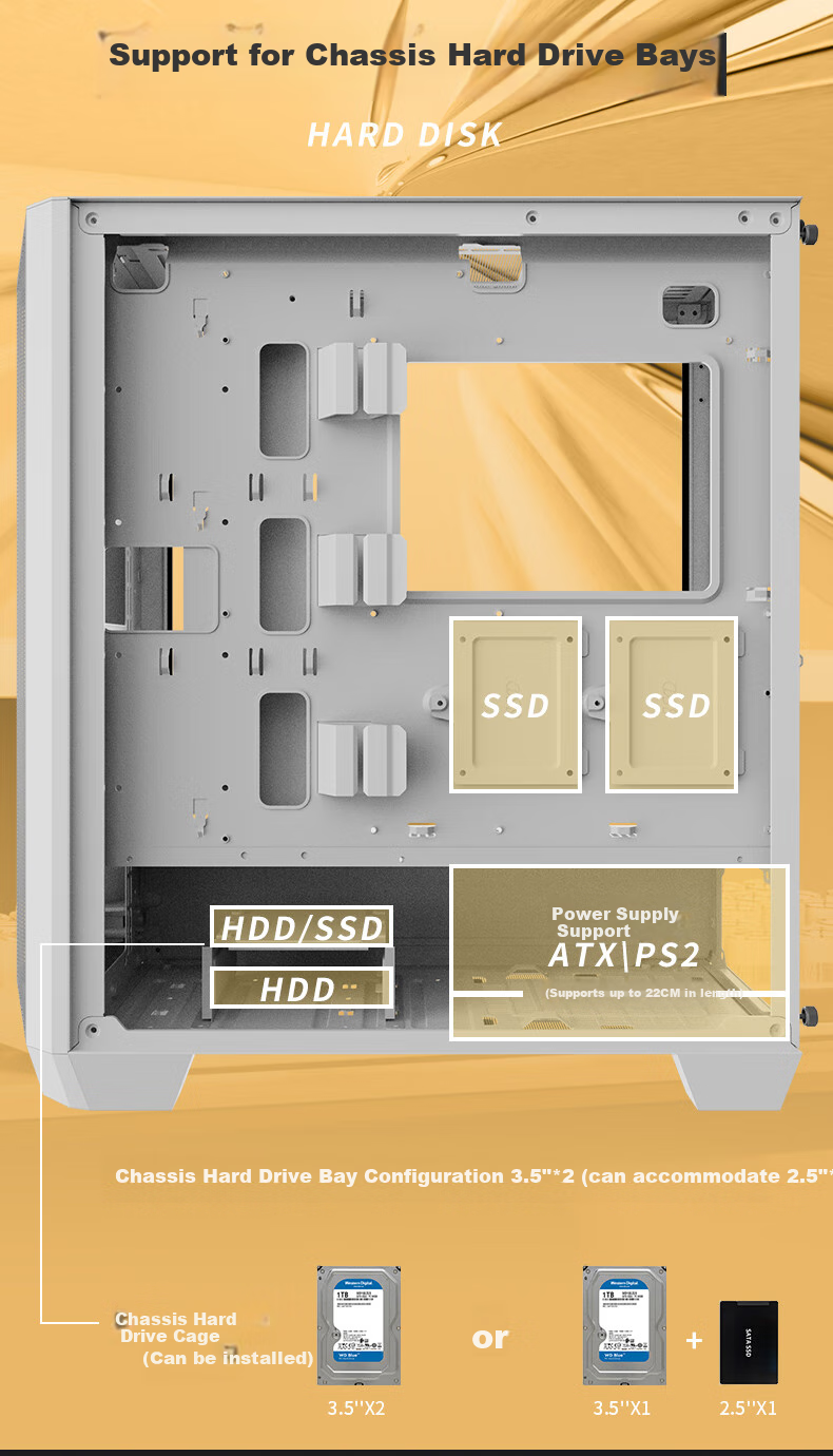 Компьютерный корпус Great Wall HIDDENBLADE H513W, белый, ATX/E-ATX/mATX/Mini-ITX, Full-Tower, с окном на боковой панели