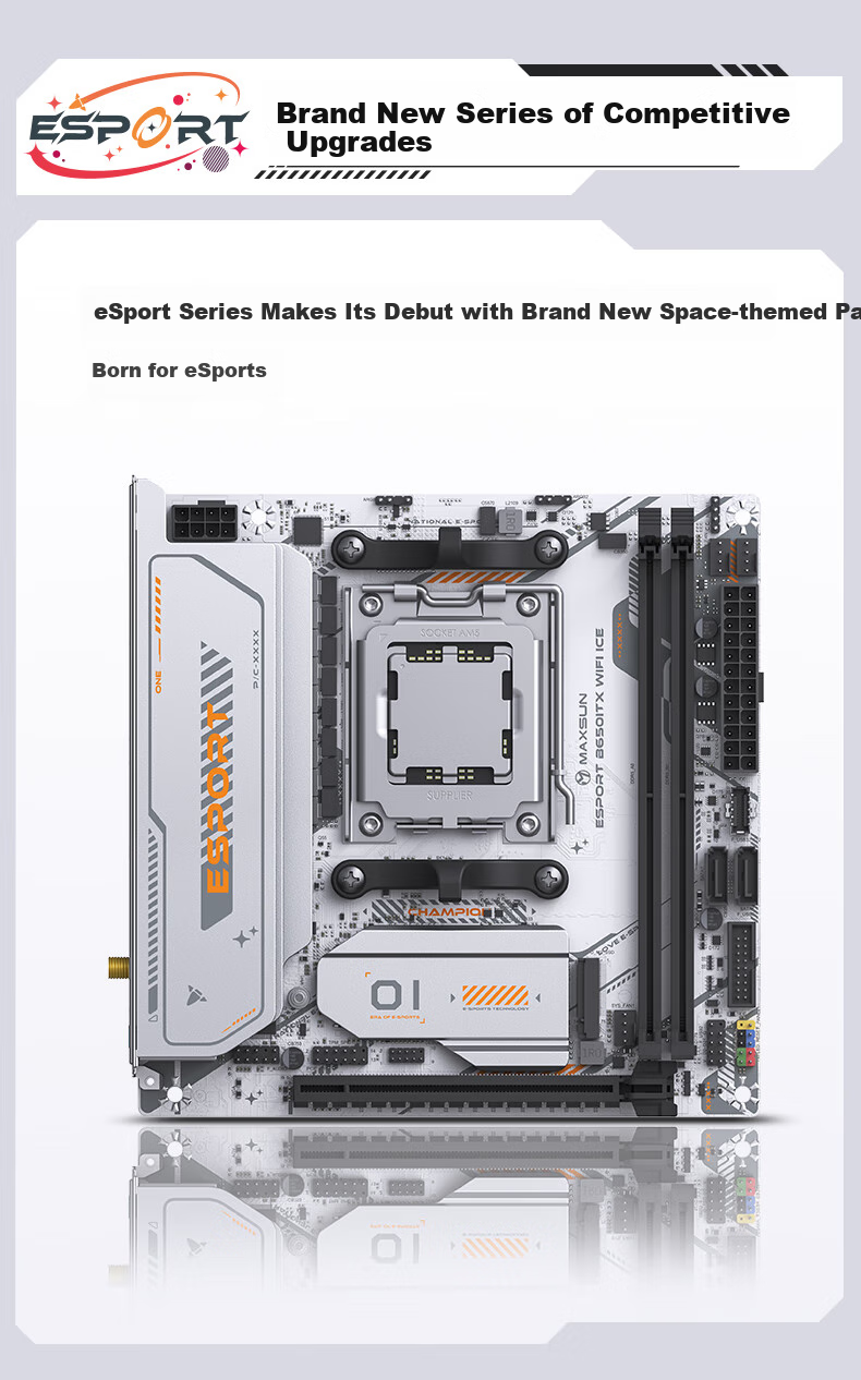 Материнская плата MAXSUN MS-eSport B650ITX WIFI ICE DDR5 AM5 Mini-ITX