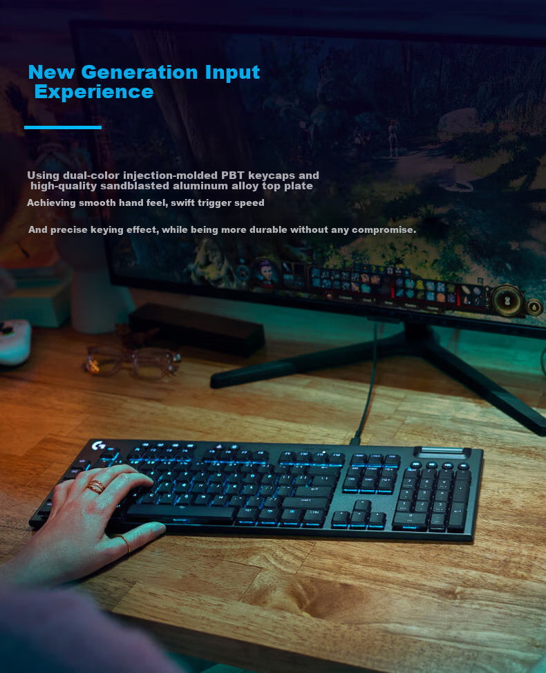 Игровая клавиатура G G915 X Low Profile Wired Gaming Keyboard (Black-T)