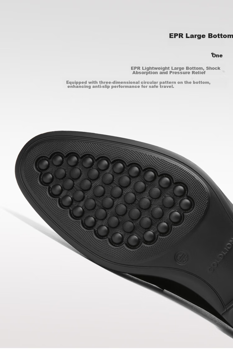 Goldlion Мужская городская обувь из натуральной кожи, модель G521430229AAA, черная, размер 42