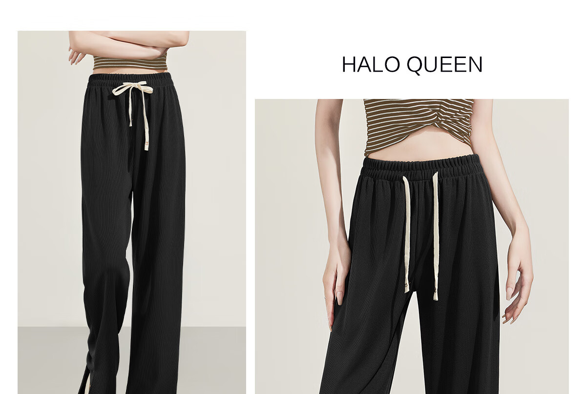 Женские брюки Halo Queen, весна-осень, повседневные, свободные, широкие штанины, прямые, модные, зауженные брюки H13QK5970, темно-серые, размер L