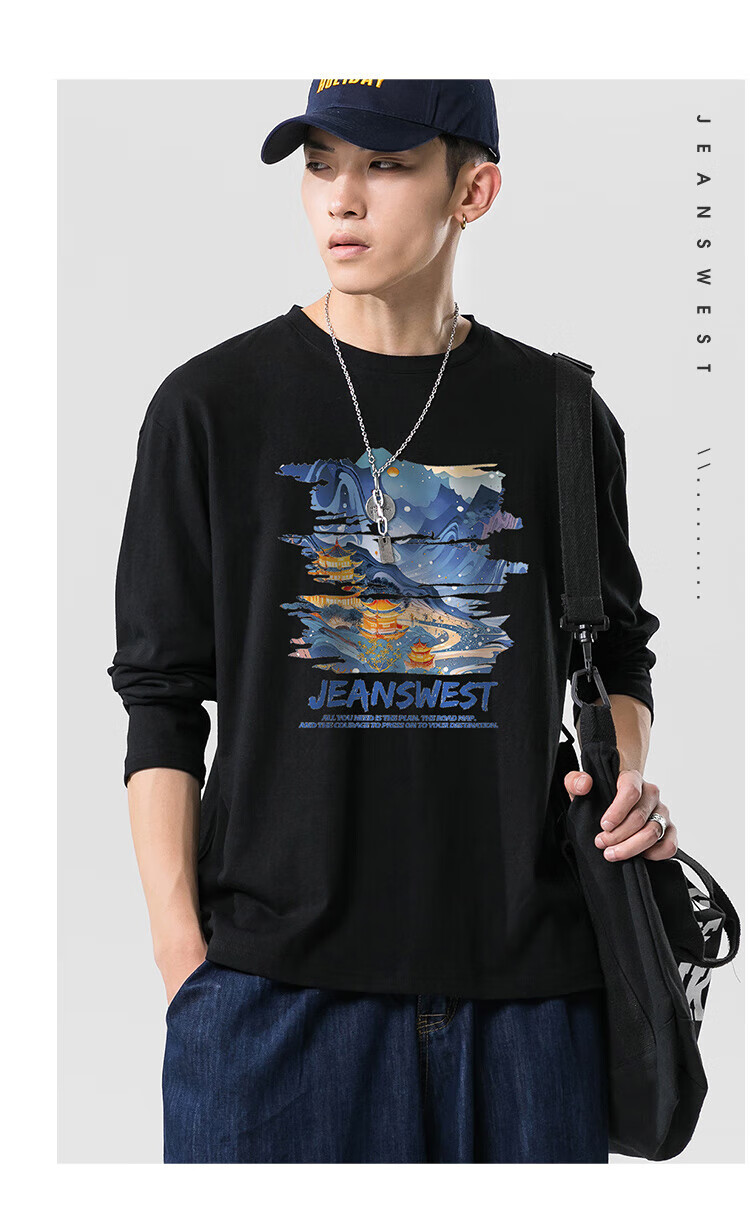 Мужская футболка с коротким рукавом Jeanswest, 100% хлопок, модель 2026, летний тонкий стиль, свободная, дышащая, простая футболка с полурукавом, трендовая майка, белая, 3XL