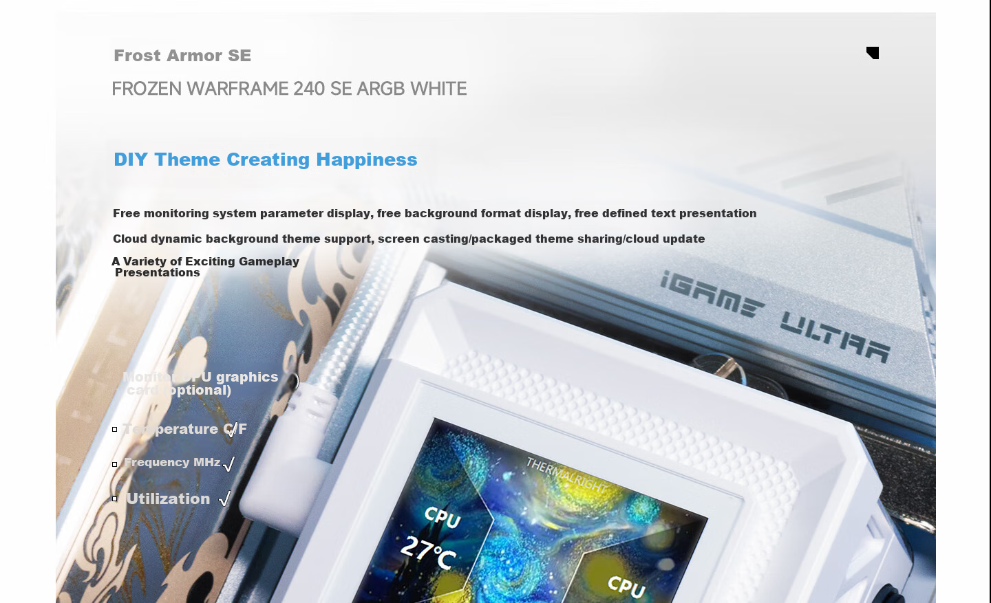 Система жидкостного охлаждения Thermalright FROZEN WARFRAME 240 SE ARGB WHITE