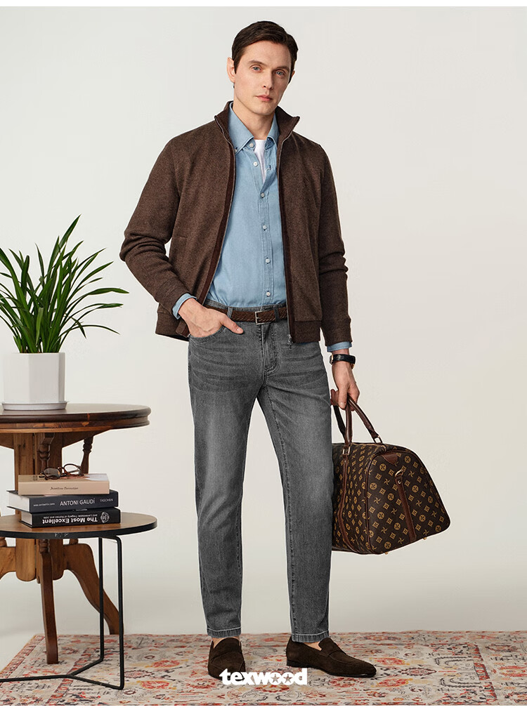 Джинсы Texwood Apple Men's Jeans, мужские, размер 36, светло-серые