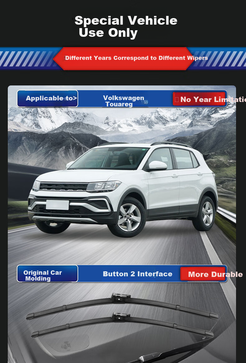 Дворники YITU для Volkswagen Touareg, 2 шт. (пара)