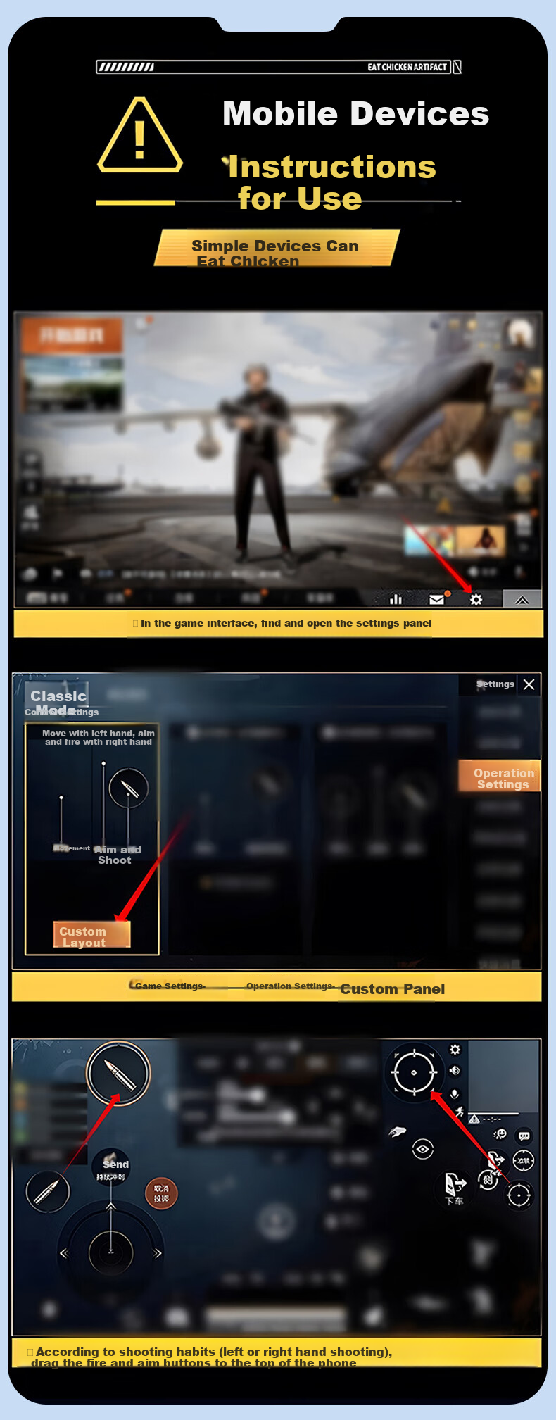 BIAZE YX88 игровой триггер для мобильных игр, механический кликер для PUBG, Fortnite, автоматический кликер для шести пальцев, черный