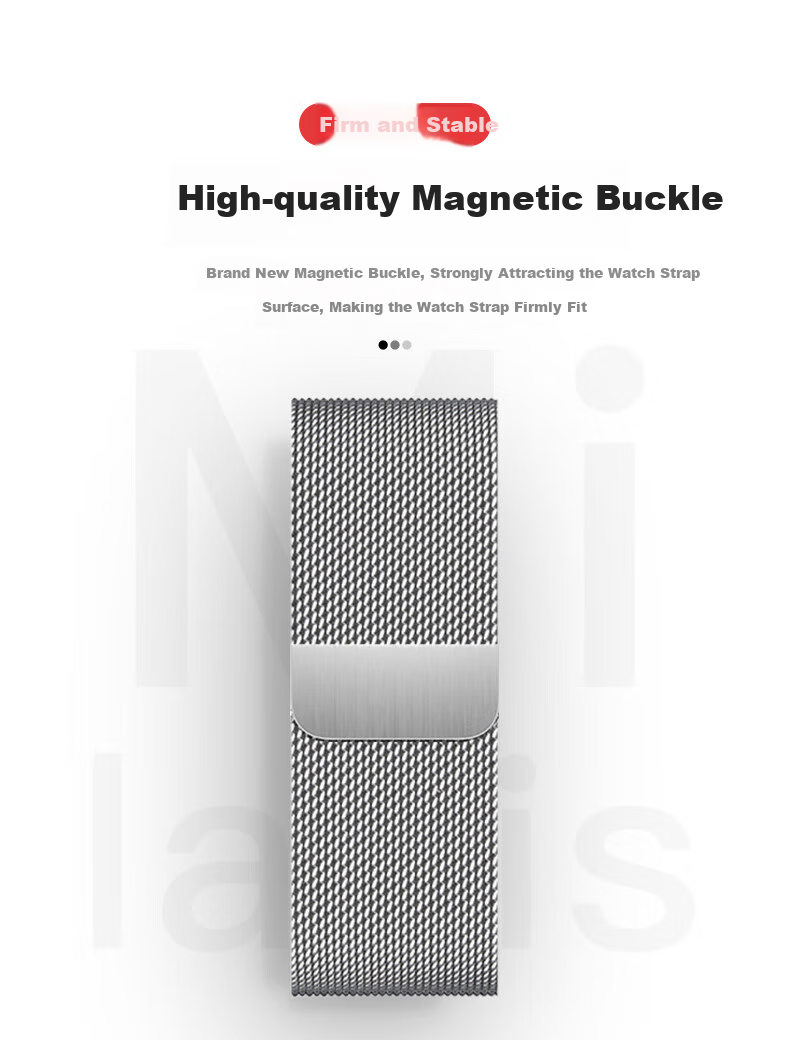 Ремешок BHO Milanese Loop из нержавеющей стали для Apple Watch S11/S10/SE/Ultra3, магнитная застежка, размер 38/40/41/42 мм