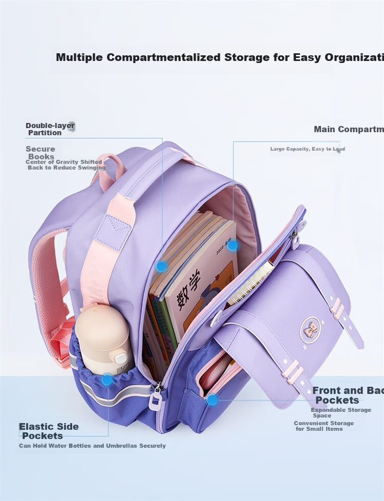 Детский рюкзак KALA·Y Cloud Backpack 3.0, ультралегкий, для начальной школы (1-4 классы), унисекс, 18 л