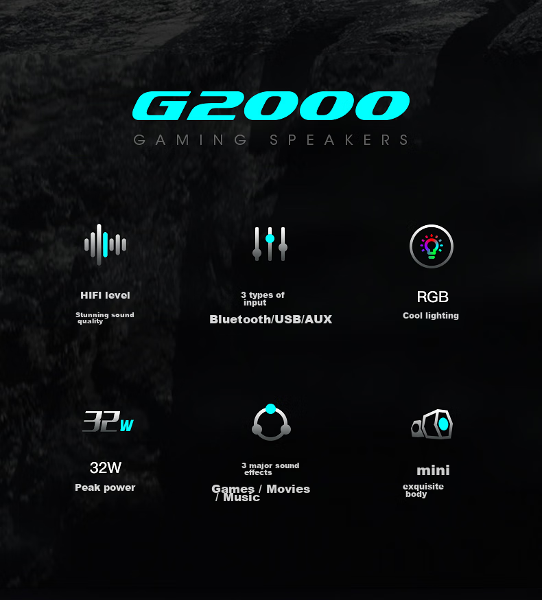 Портативная акустика EDIFIER HECATE G2000, 2.0, Bluetooth 5.1, RGB подсветка, черный