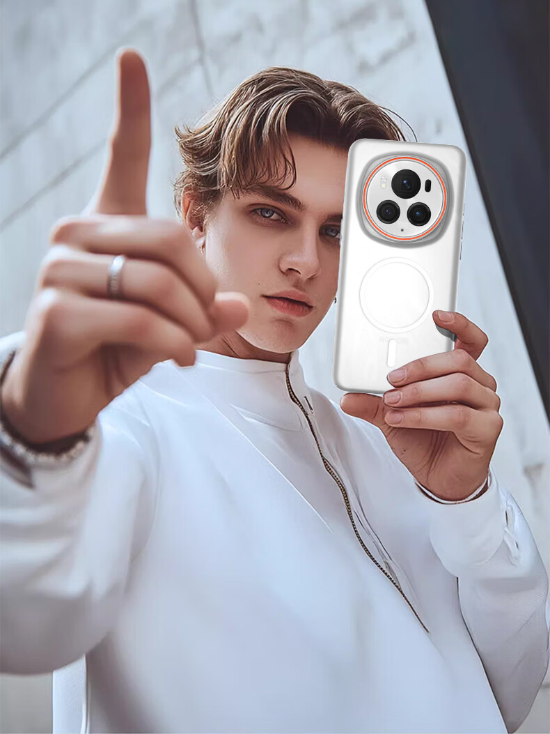 Чехол Baozou для Honor Magic 6 Pro, магнитный, мягкий, полупрозрачный, тонкий, с защитой от отпечатков пальцев, противоударный, противоскользящий, из поликарбоната, черный