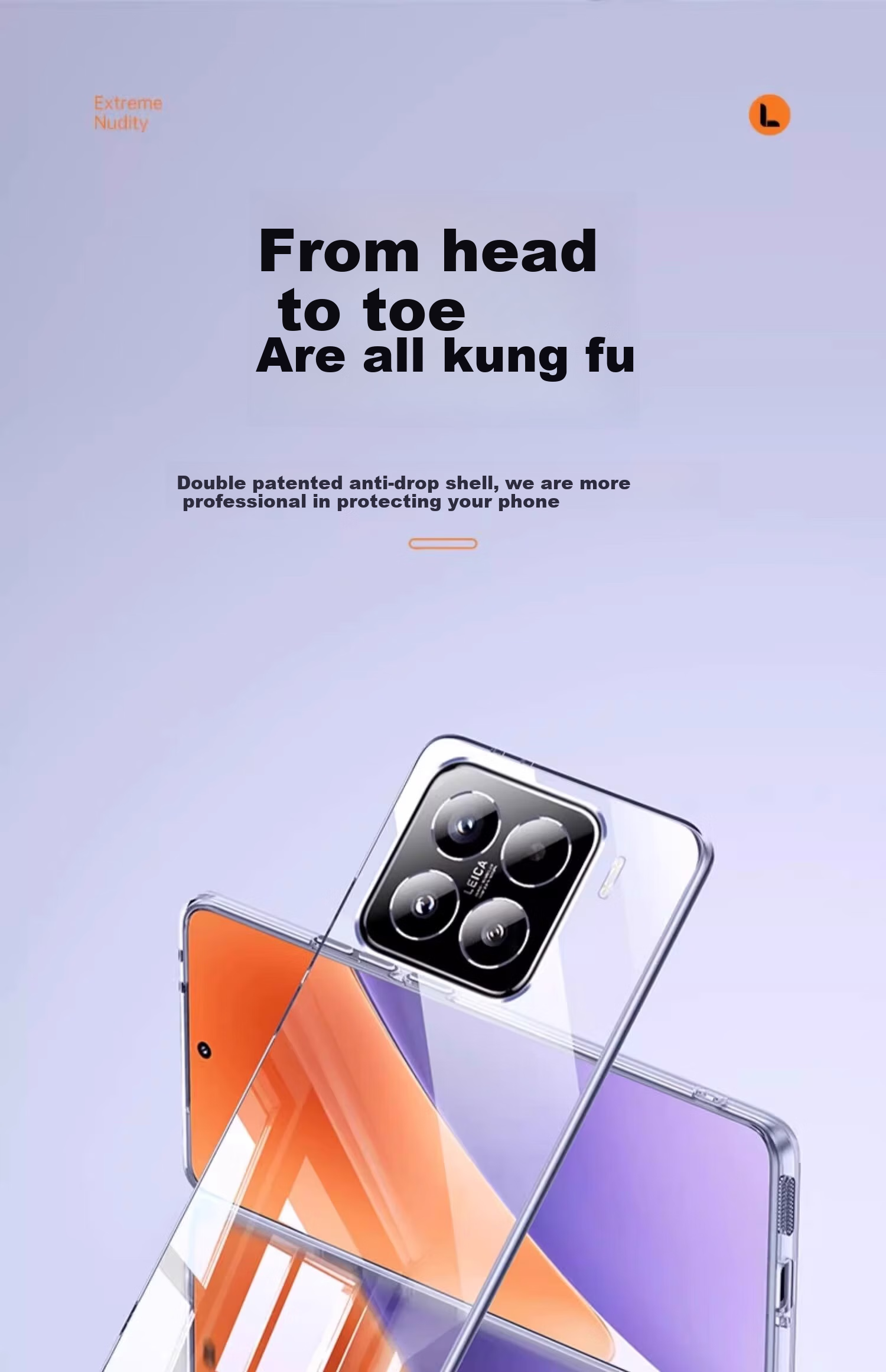 Противоударный чехол POZZO для Xiaomi 15, полностью прозрачный, защита от царапин и отпечатков пальцев
