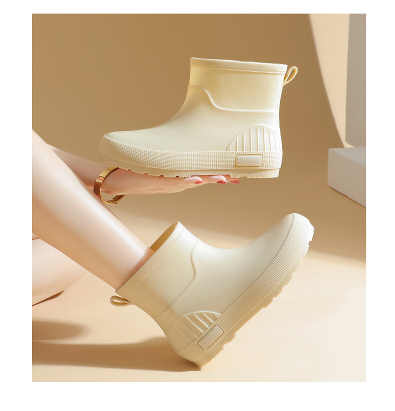 Женские модные резиновые сапоги FOOTOPPO, водонепроницаемые, короткие, средней длины, нескользящие, для взрослых и девушек