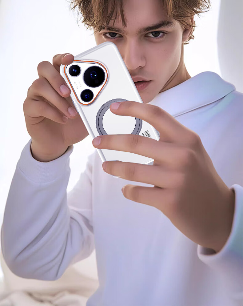 Чехол для Huawei Pura70 Baozou с магнитной подставкой, противоударный, матовый черный