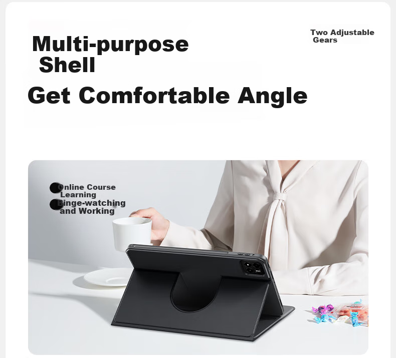 Чехол-книжка Shanmo для Xiaomi Pad 7/7 Pro, 11.2 дюйма, противоударный, силиконовый, черный