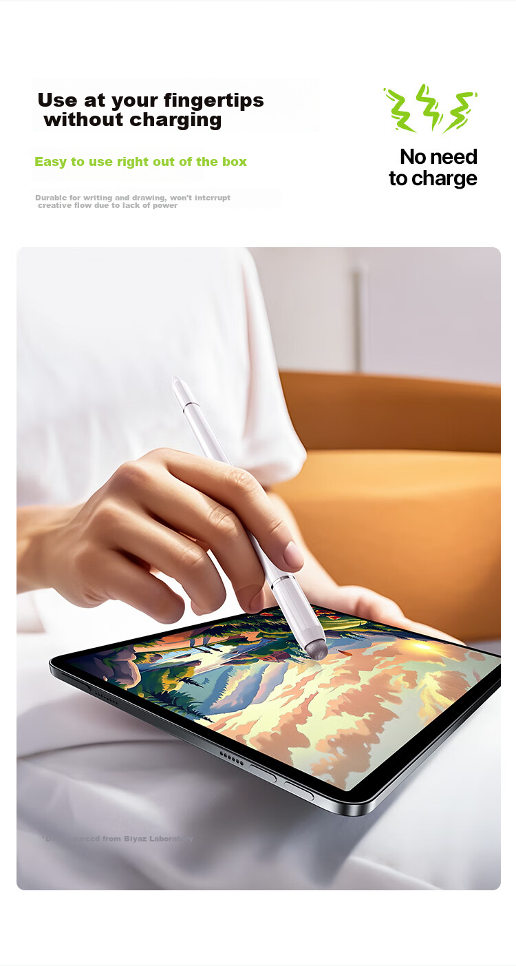 BIAZE Магнитная сенсорная ручка для планшетов IPad, Huawei, Honor, Samsung, Xiaomi, OPPO/Vivo, многофункциональный стилус Apple PB53-белый