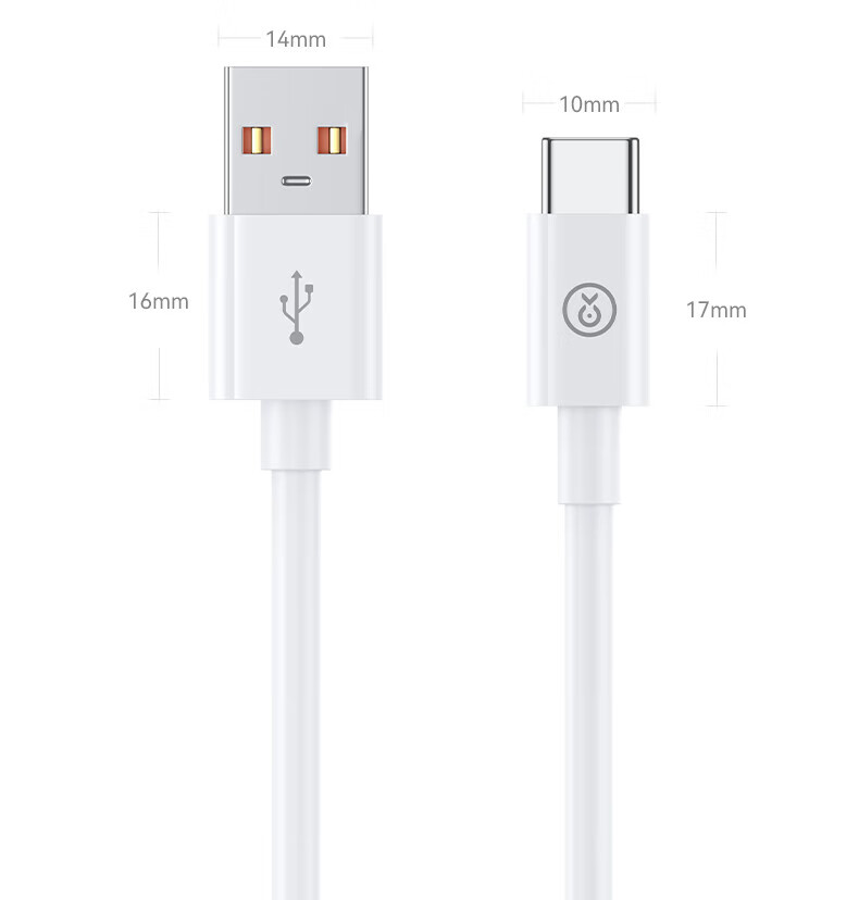Кабель BIAZE Type-C, 2 шт., 1.2 м, 100W, 6A, белый