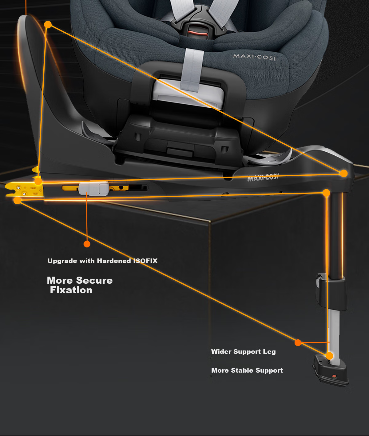 Автокресло Maxi-Cosi Mica360Pro для детей от 0 до 4 лет, сертифицированное i-Size, одобренное ADAC, с вращением на 360 градусов, цвет графитовый серый