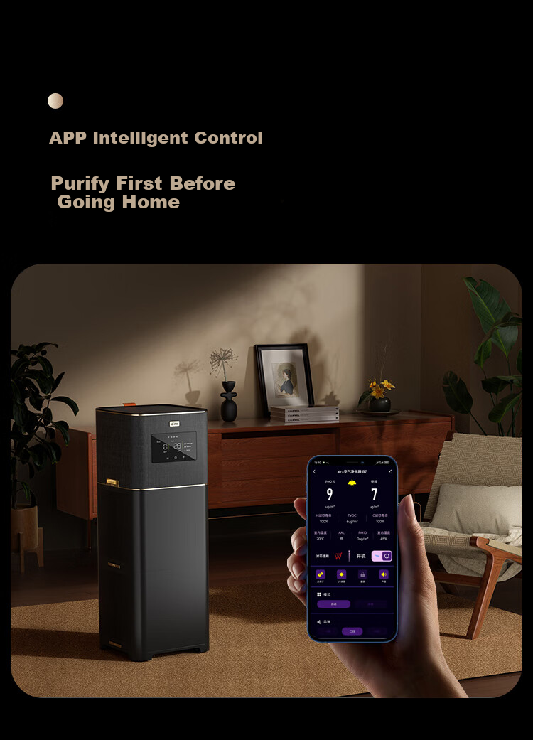 Очиститель воздуха Airx B7, для дома, удаление формальдегида, TVOC, смога, бактерий, запахов, аллергенов, с дисплеем формальдегида, озонобезопасный