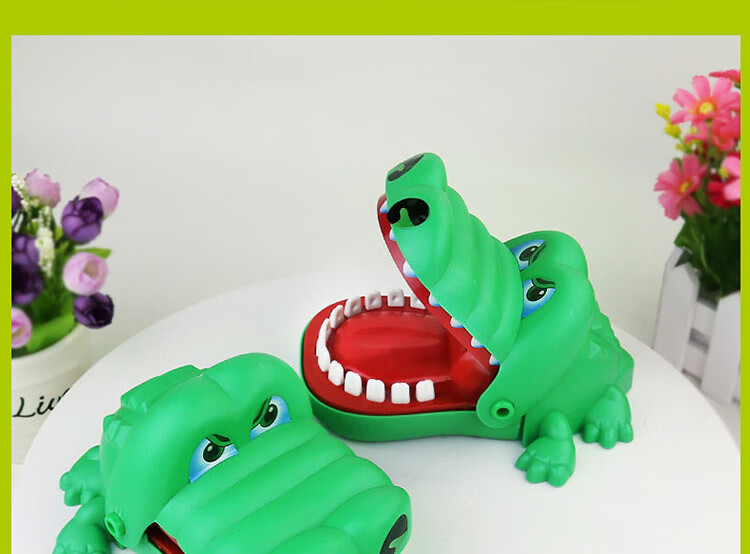 Игрушка "Крокодил-кусака" COODORA, зубы, для розыгрышей, на вечеринку, для детей и кошек, снимает стресс, 1 шт.