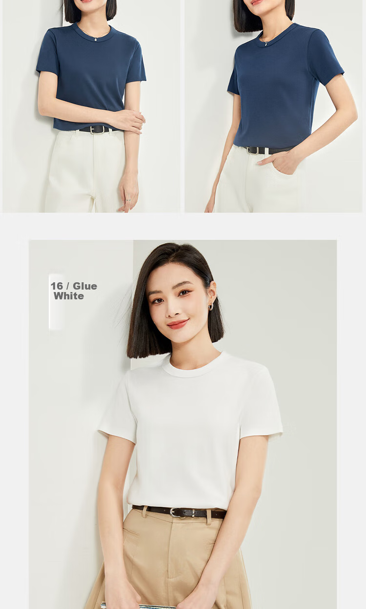 Женская футболка Giordano, короткий рукав, 100% хлопок, дышащая, однотонная, с круглым вырезом, размер L, цвет бирюзовый