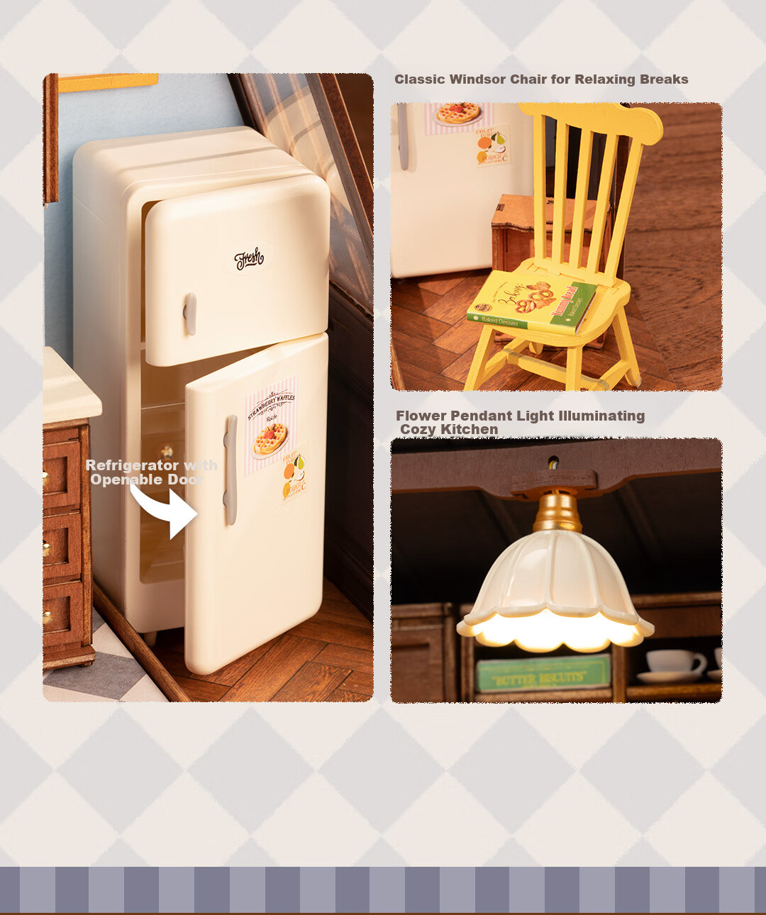 Конструктор Rolife "Пекарня" DIY Dollhouse, подарок на день рождения, День Святого Валентина, Новый год