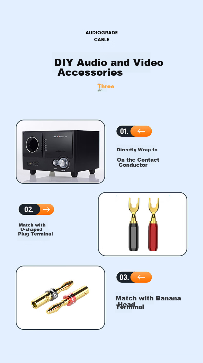 Аудиокабель BIAZE Audiophile Pure Copper, 50 жил, 20 метров, усиленное экранирование, защита от помех