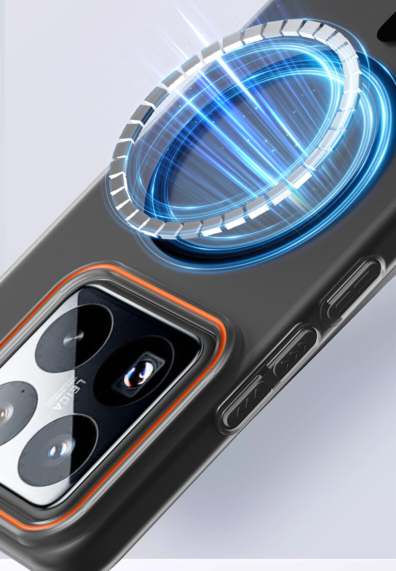 Чехол Baozou для Xiaomi 15 Pro, магнитный, полупрозрачный, тонкий, с защитой от отпечатков пальцев, черный