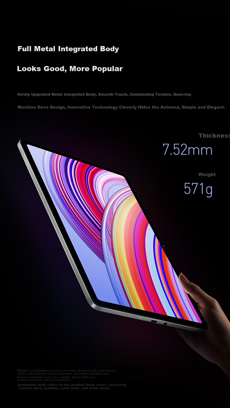 Планшет MI Redmi Pad Pro, 12.1 дюйма, 2.5K, 120 Гц, 8+256 ГБ, темно-серый