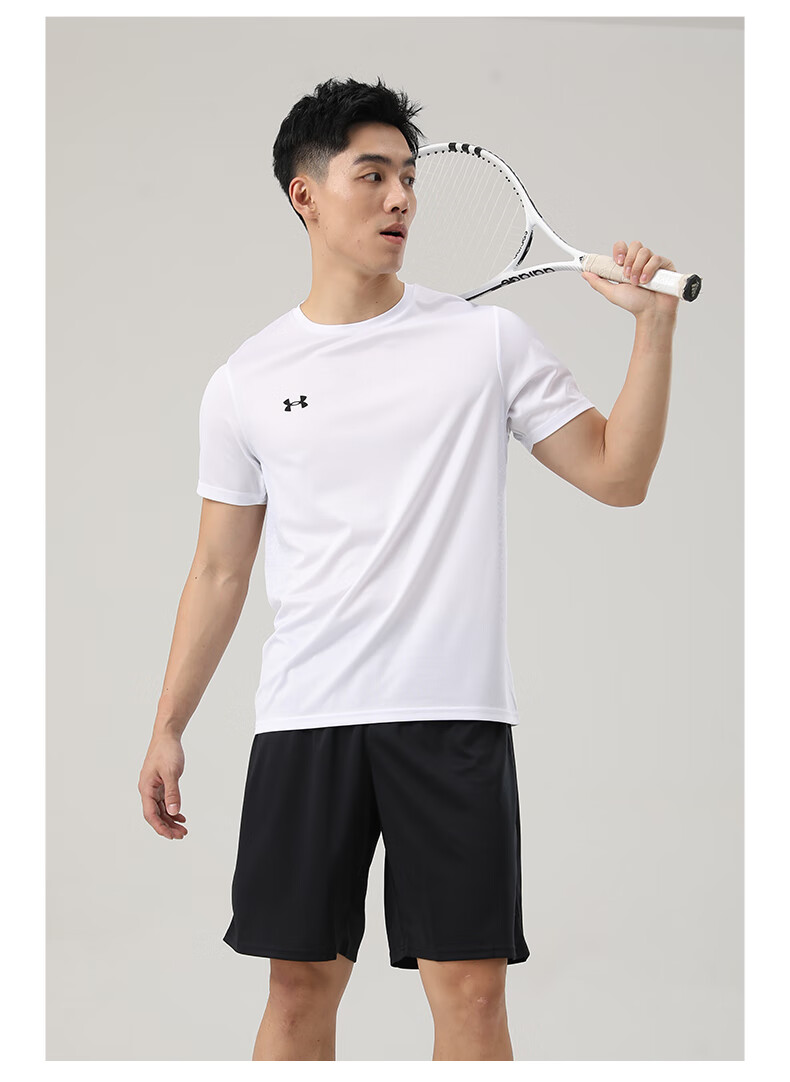 Мужская футболка Under Armour с коротким рукавом, быстросохнущая, дышащая, для фитнеса и бега, летняя