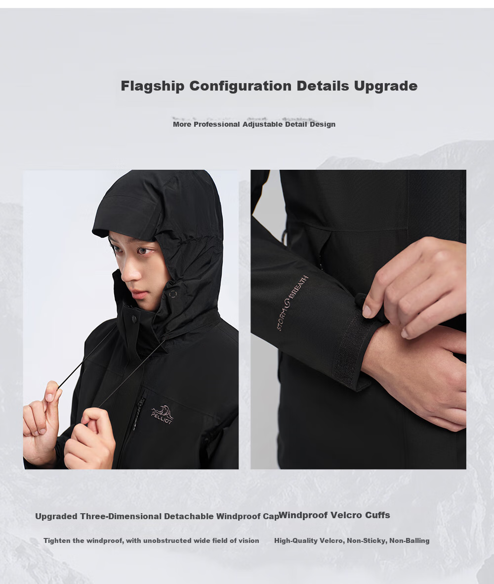 Куртка Pelliot Shanye Classic 3.0 трехслойная мужская и женская, зимнее теплое пальто, горный пурпурный, размер M