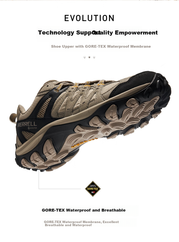 Merrell ACCENTOR GTX Classic Low-Top Женские водонепроницаемые дышащие нескользящие износостойкие треккинговые ботинки