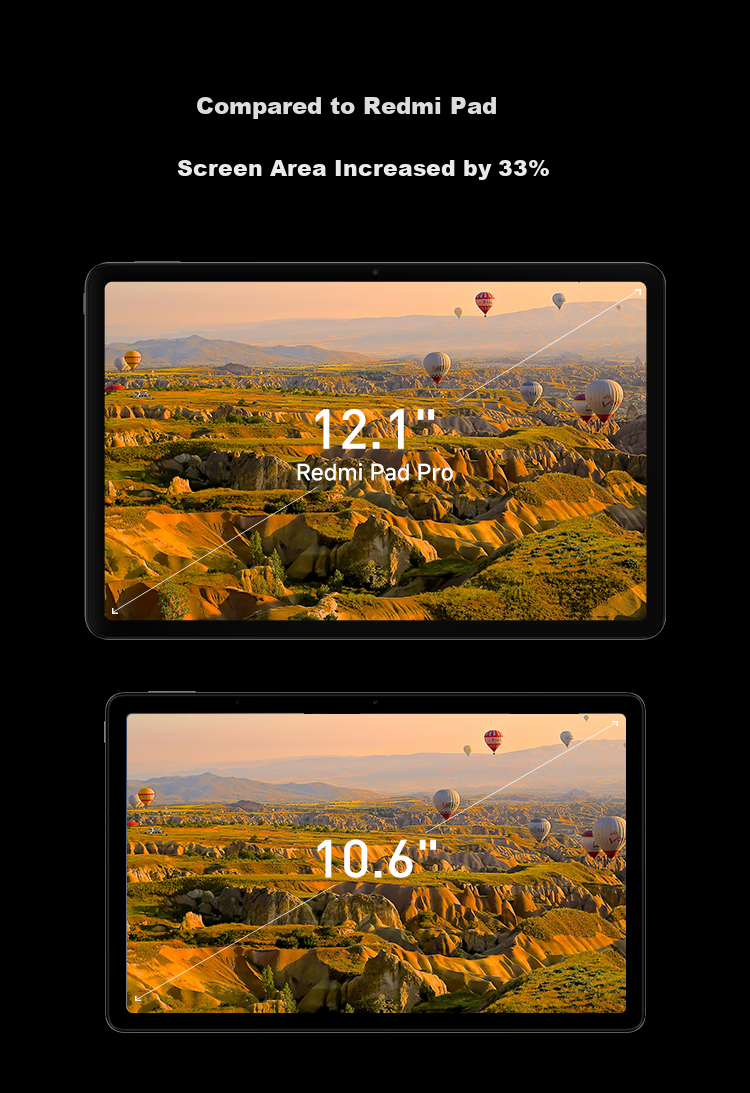 Планшет MI Redmi Pad Pro, 12.1 дюйма, 2.5K, 120 Гц, 8+256 ГБ, темно-серый