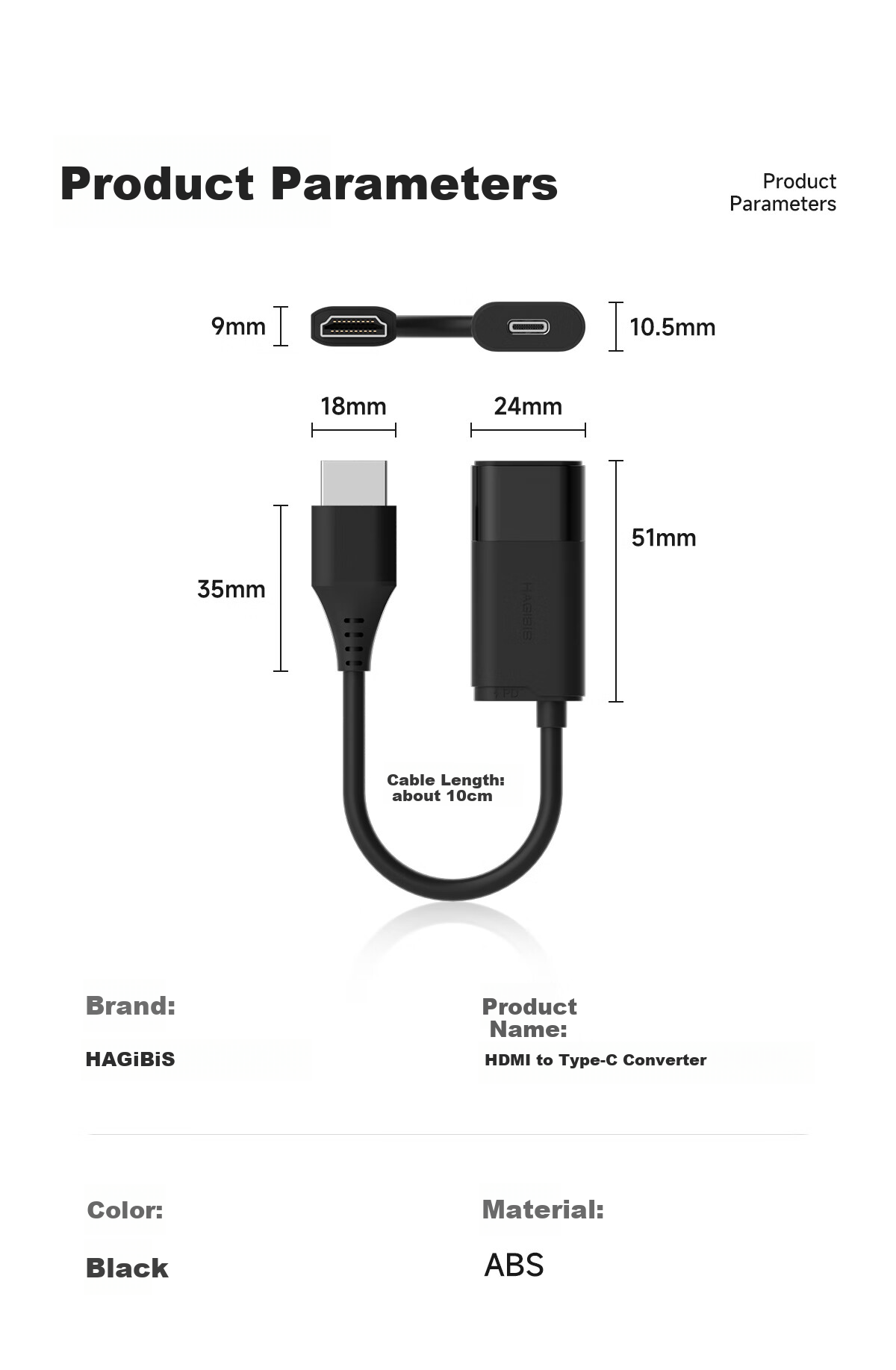 Переходник Hagibis HDMI на Type-C, адаптер для AR-очков, кабель для передачи изображения с Switch на 2 экрана, подключение PS5, портативный дисплей для автомобиля, подходит для XREAL One/Leiniao Air3