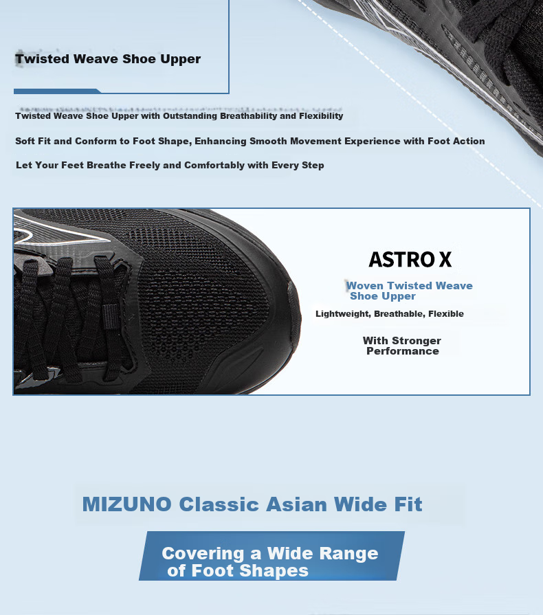 Мужские кроссовки MIZUNO ASTRO X для бега, амортизирующие, с толстой подошвой, профессиональные беговые кроссовки
