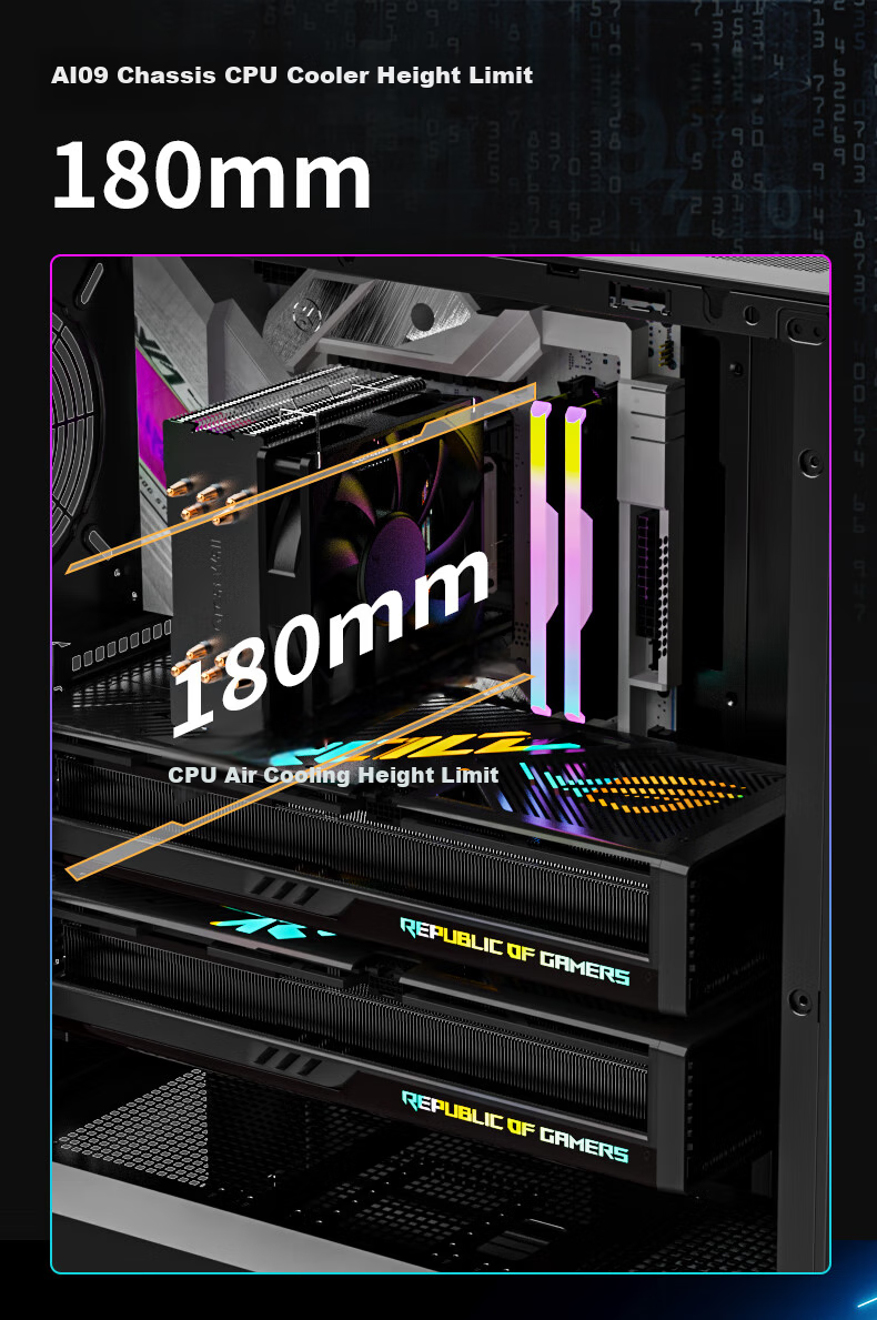 Корпус для ПК Great Wall Black Box 09 AI Case, Full Tower, Черный
