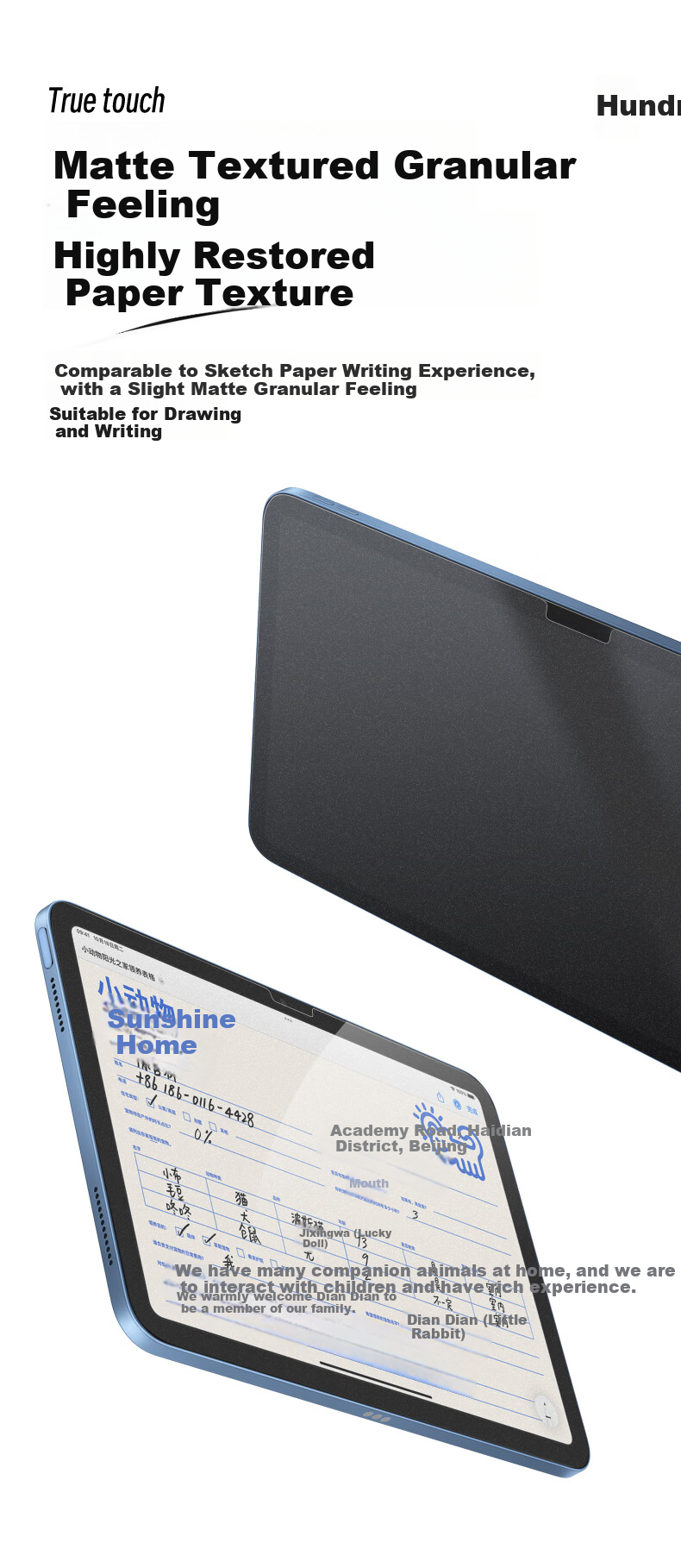Защитная пленка PISEN для iPad 11/10 (2022/2025) с чипом A16, антибликовая, для рисования и письма