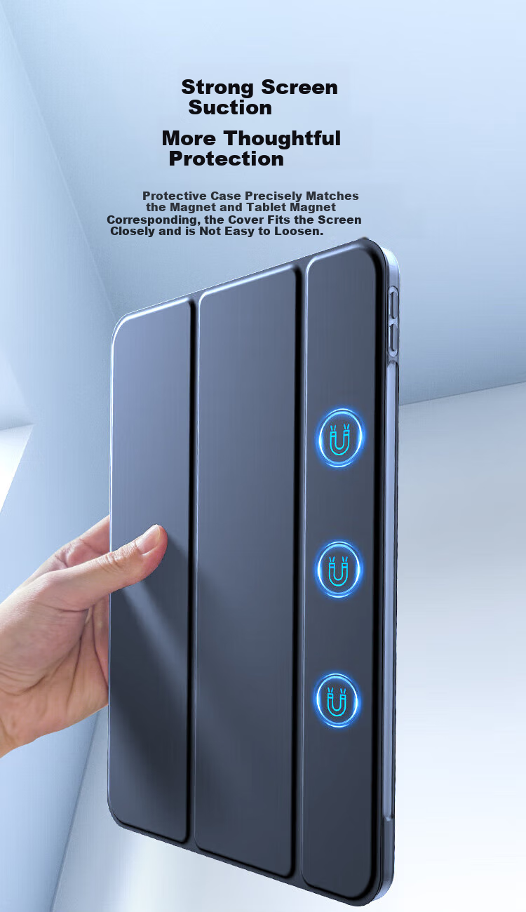 Чехол ALittleFlower для iPad Air 11 дюймов (M2 чип) 2024, ультратонкий, противоударный, с подставкой, глубокий синий