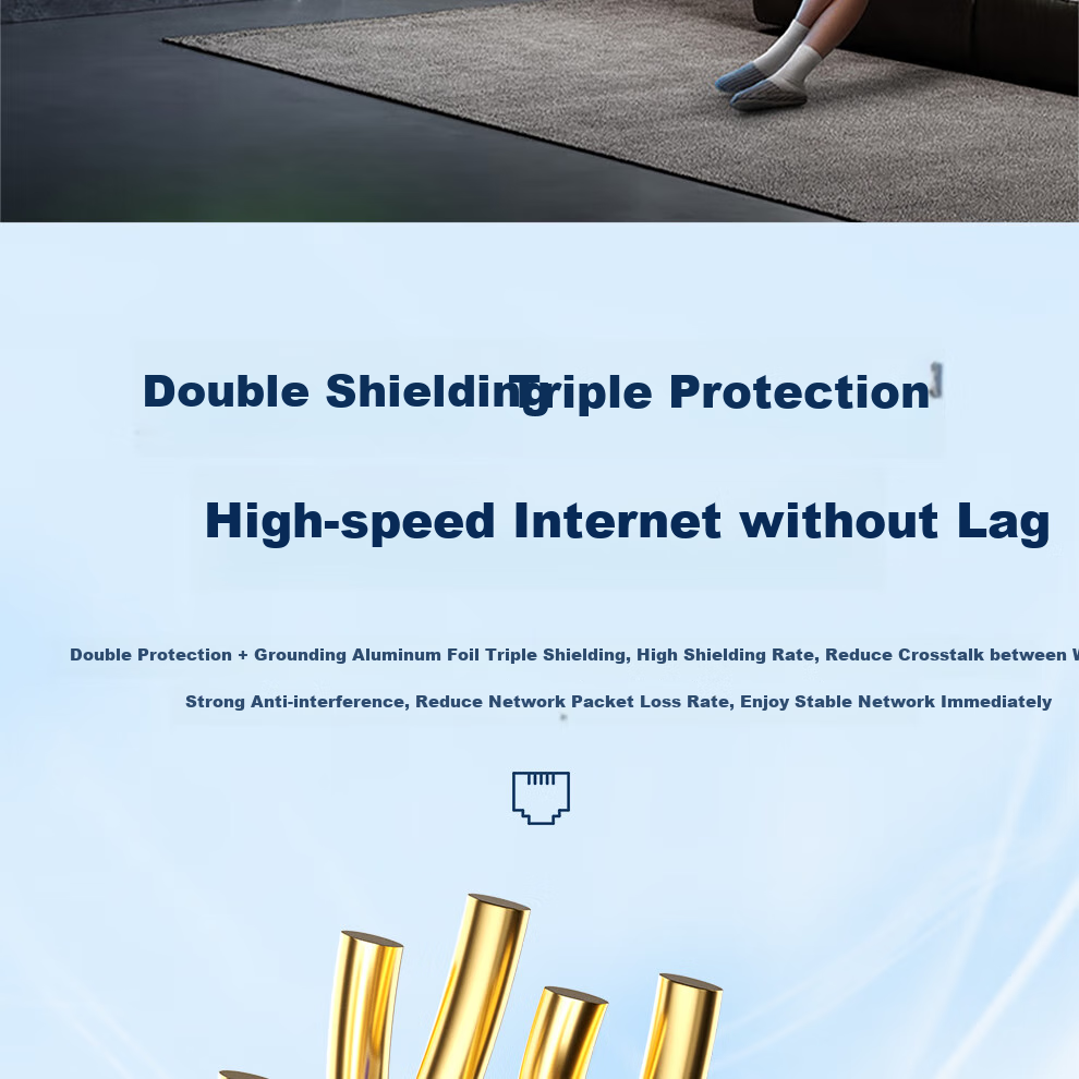 Сетевой кабель ULT-unite CAT8, 10 Gigabit, экранированный, для высокоскоростного интернета, 3 метра, красный