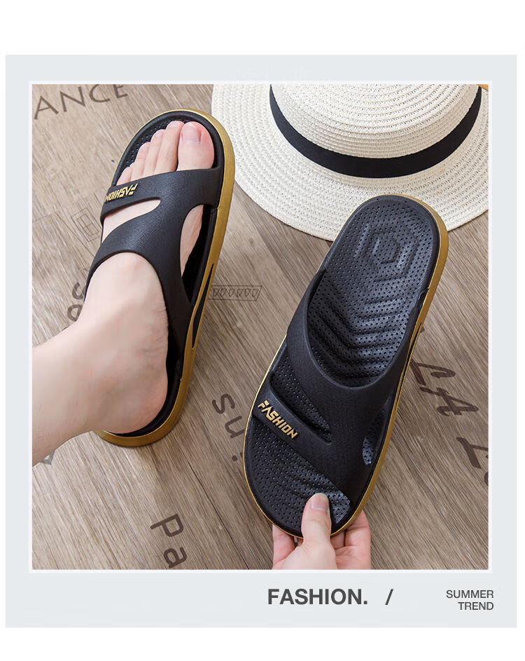 Мужские пляжные шлепанцы FOOTOPPO, трендовые, с открытым носком, нескользящие, летние, для студентов