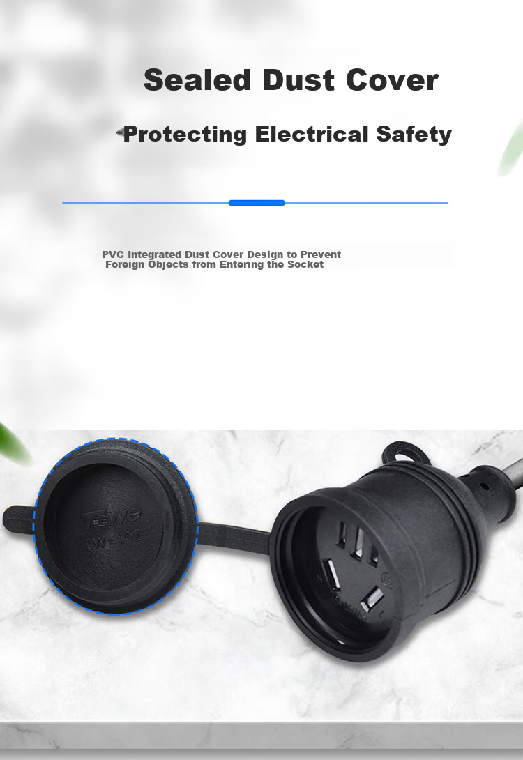 Кабель-переходник TOWE National Standard 10A to 16A Electric Vehicle Air Conditioning Power Extension Cord Socket Plug Adapter Strip Power Cable 0.5 Meter TW-FYC