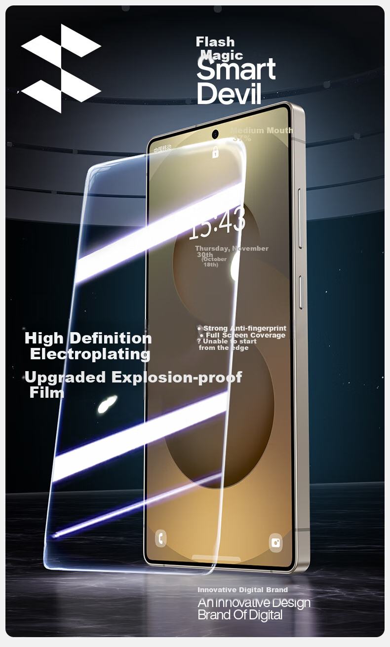Защитное стекло Shanmo для Samsung Galaxy S25+, полное покрытие, HD Clear, защита от отпечатков пальцев, 2 шт.