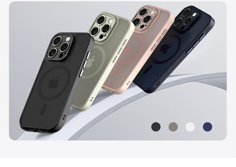 Чехол KEKLLE для Apple iPhone 16e, магнитный, анти-капля, матовый, защита для всего объектива, черный