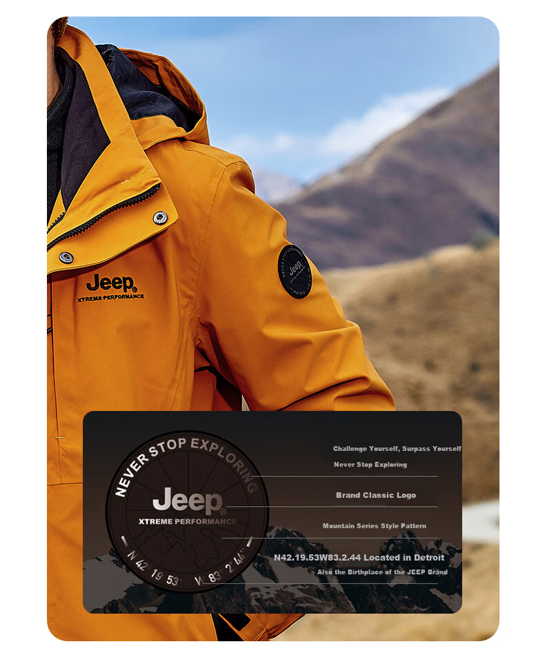 Мужская трехслойная куртка Jeep, ветрозащитная, теплая, с отстегивающейся флисовой подкладкой, водонепроницаемая, для альпинизма